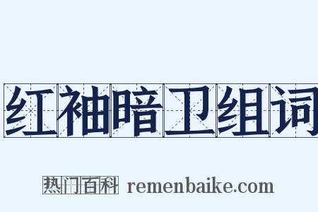 红袖暗卫组词是什么意思的图片